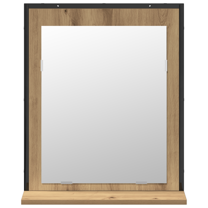 2-delt baderomsmøbelsett i kunstnerisk eik, konstruert treverk