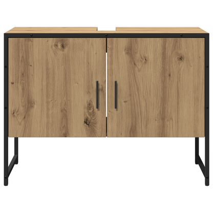 2-delt baderomsmøbelsett i kunstnerisk eik, konstruert treverk