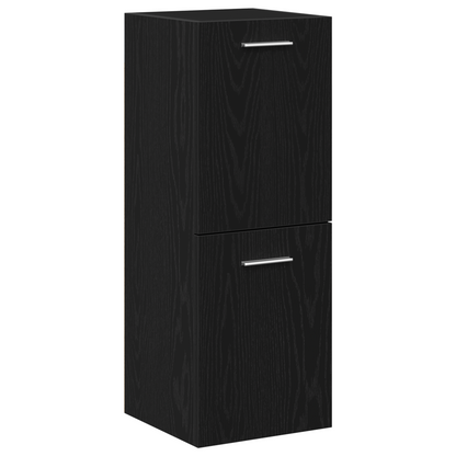 3-delt baderomsmøbelsett i svart eik MDF