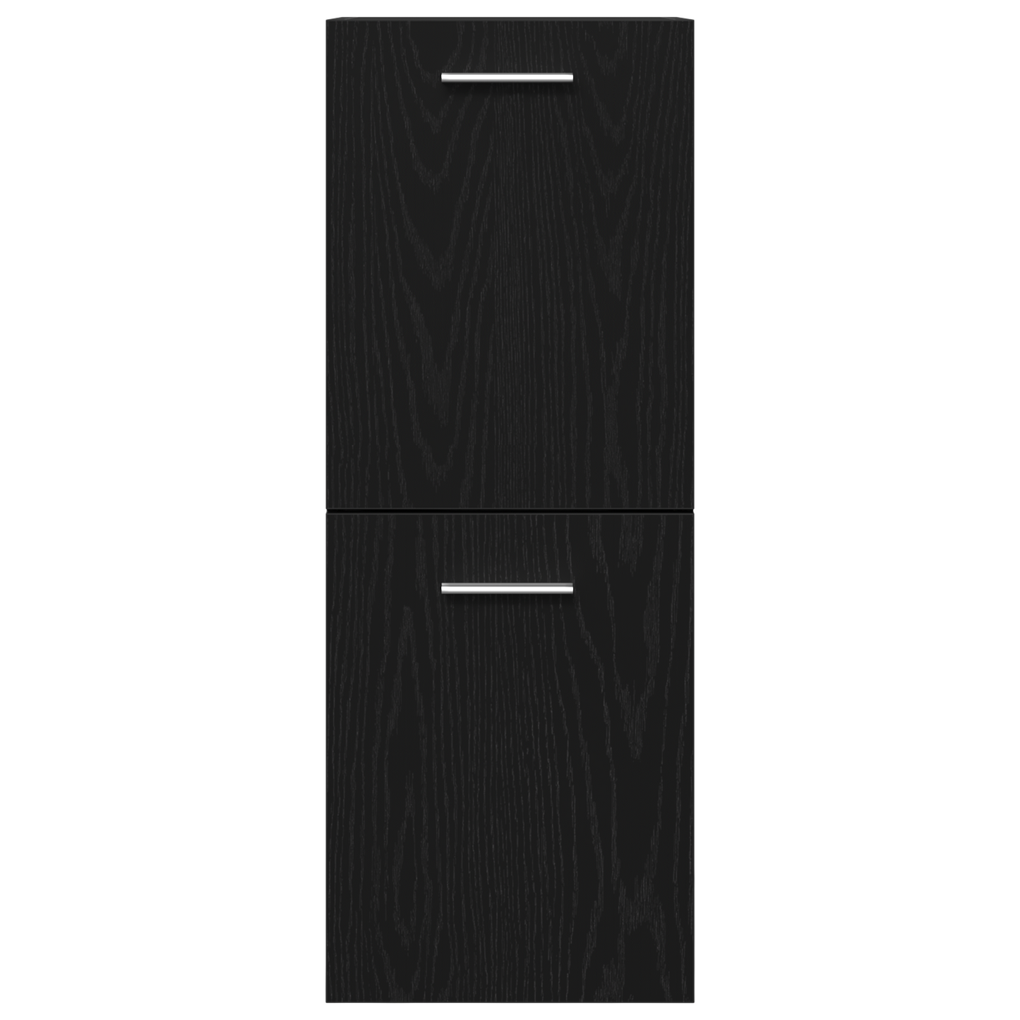 4-delt baderomsmøbelsett svart eik konstruert tre