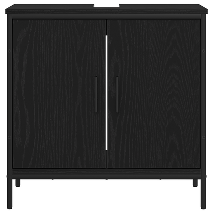 3-delt baderomsmøblement i svart eik, konstruert tre