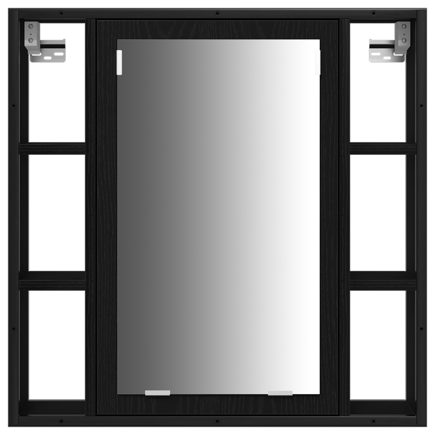 3-delt baderomsinnredningssett i svart eik konstruert tre