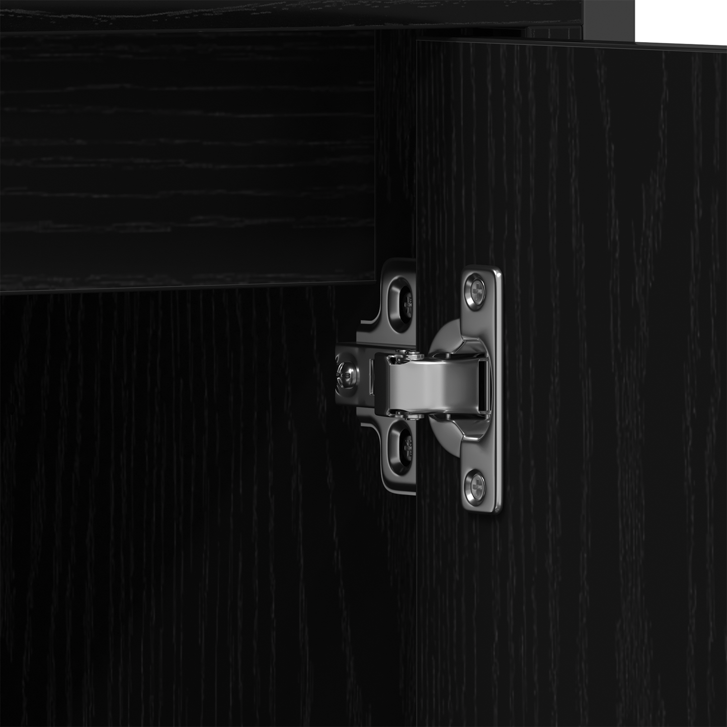 3-delt badmøbelssett i svart eikelaminat