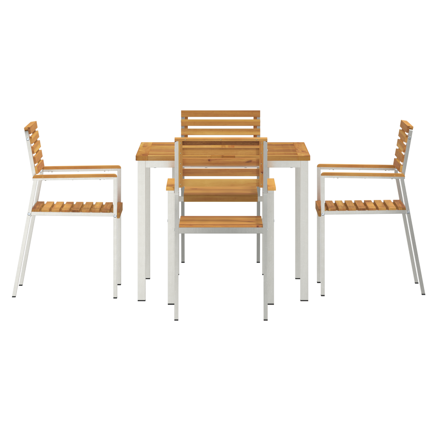 5 Delt Hage Spisesett Solid Akasietre