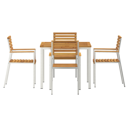 5 Delt Hage Spisesett Solid Akasietre