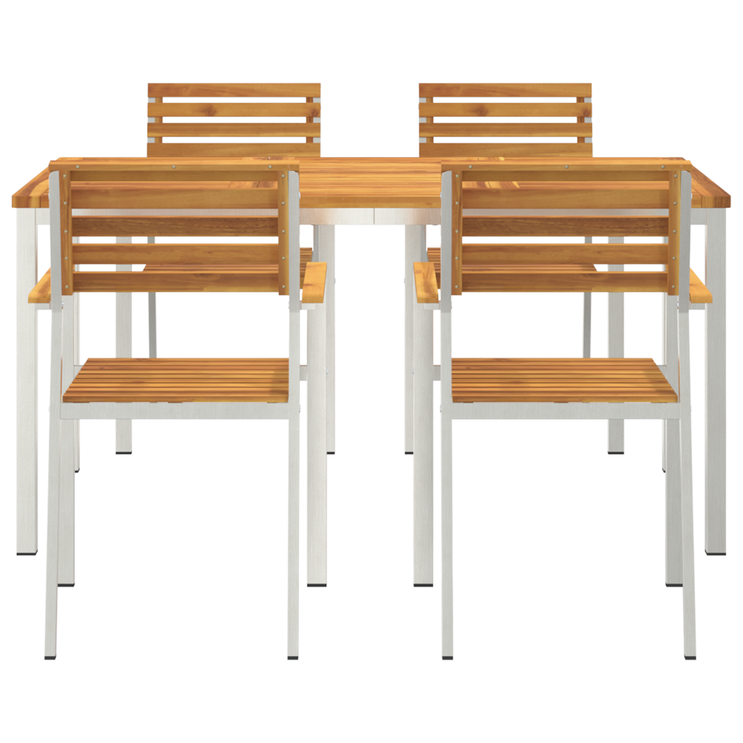 5 Dels Hage Spisebordsett Massivt Tre Akasie