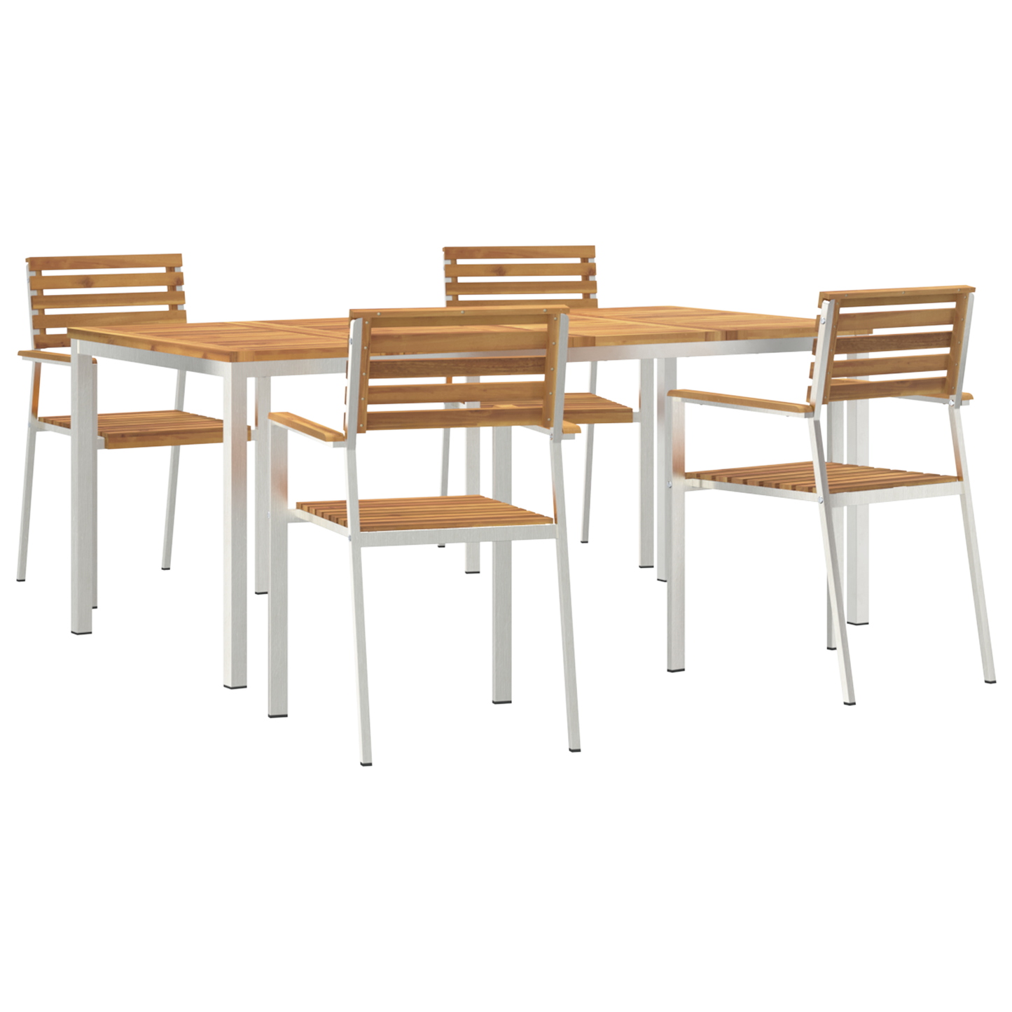 5-delt hage spisegruppe massivt akasietre