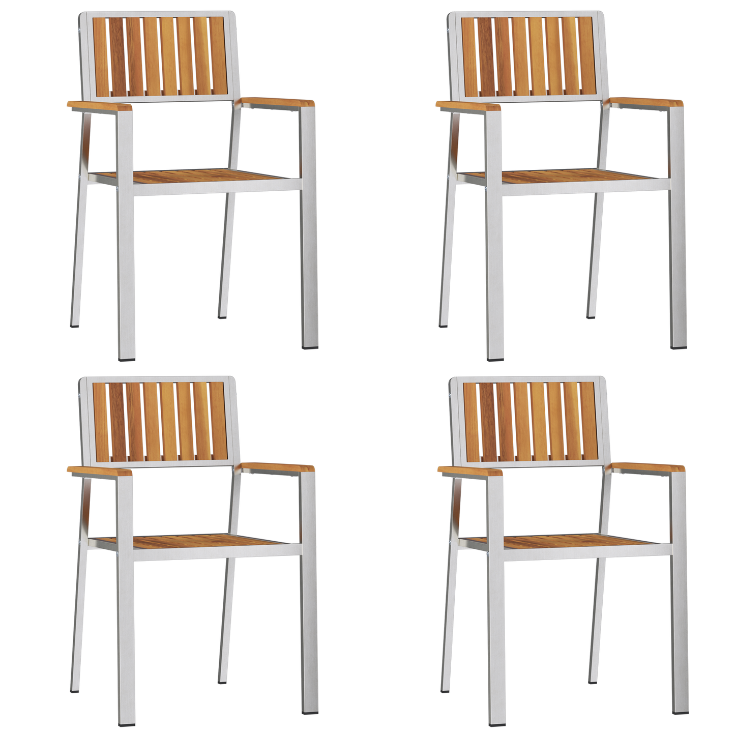 5 deler hage spisegruppesett i solid akasietre