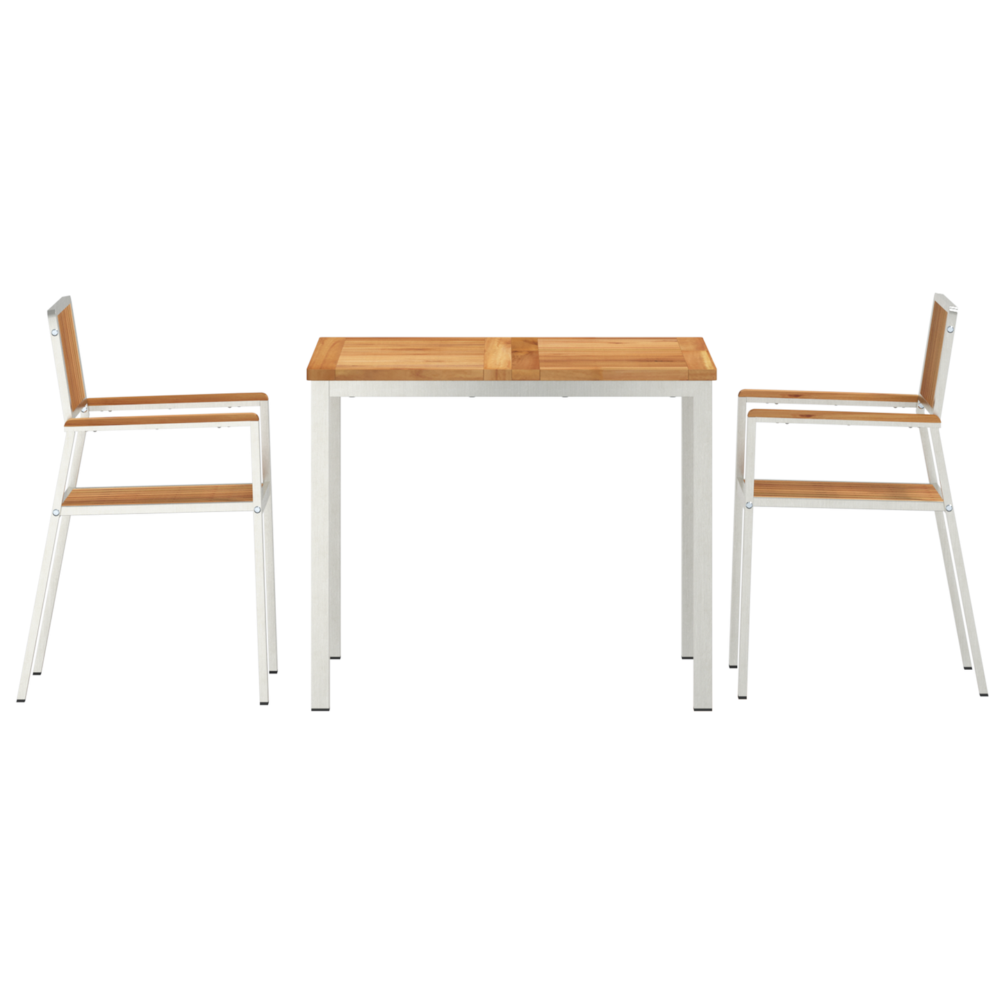 3-delt hage spisegruppe solid teaktre