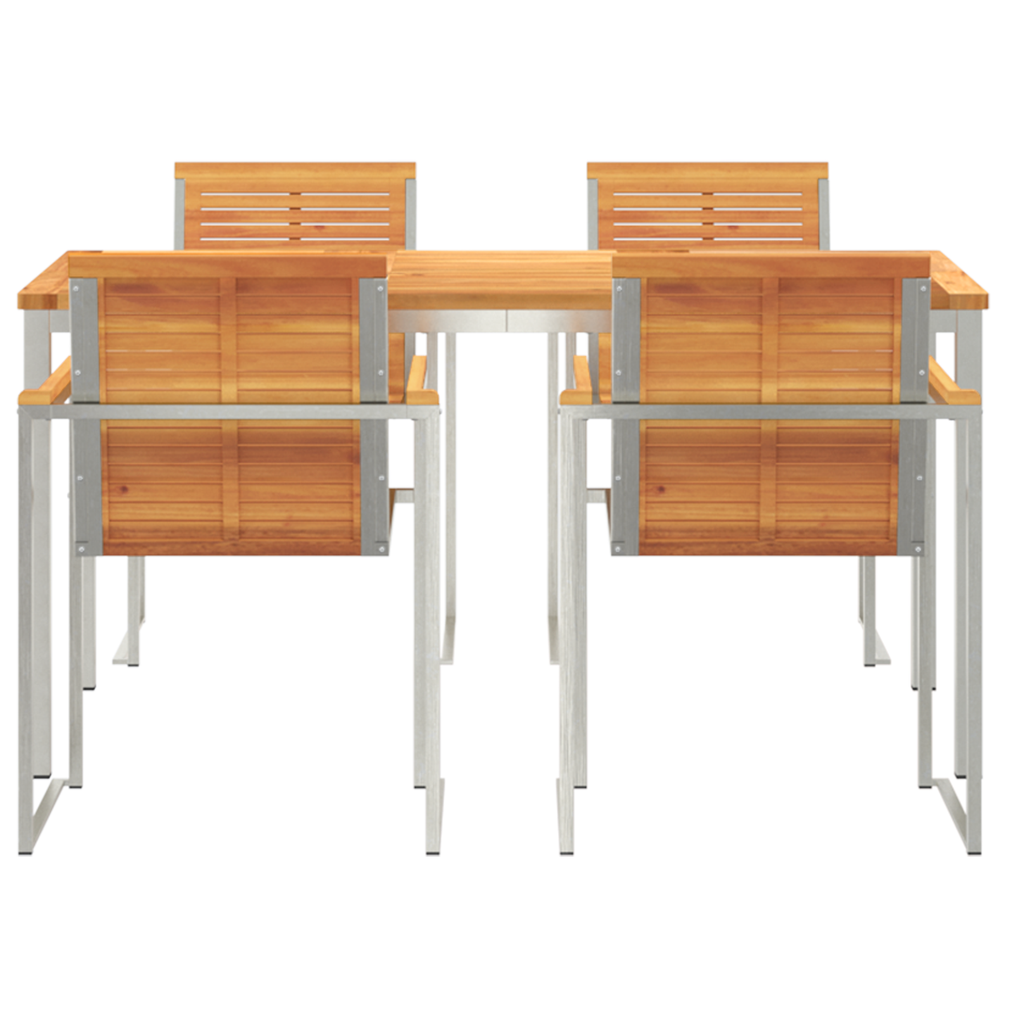 5-delt hagemiddagssett i solid akasietre