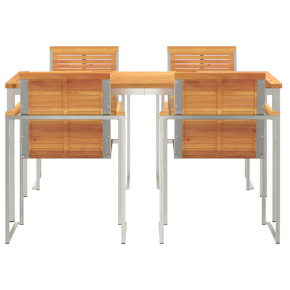 5-delt hagemiddagssett i solid akasietre