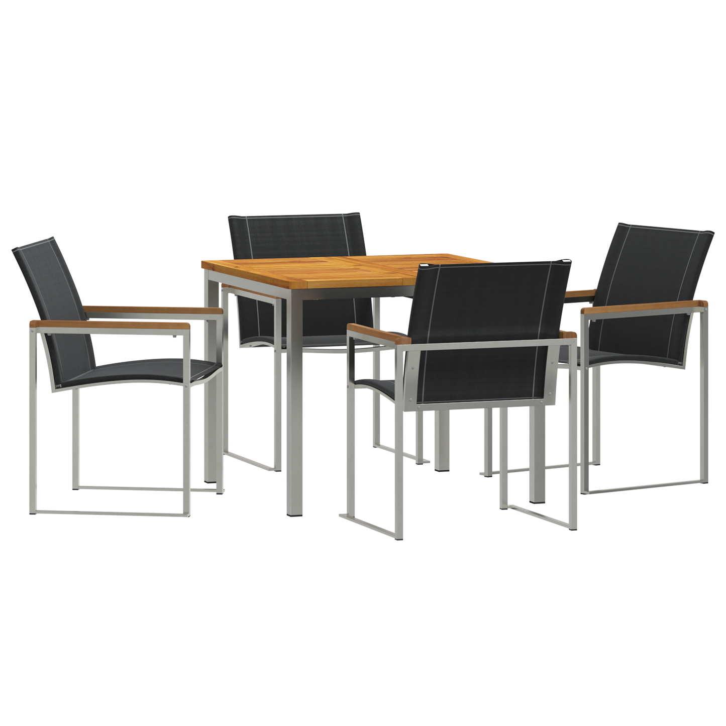 5-delt Hage Spisegruppe Massivt Akasietre