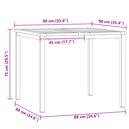 5-delt Hage Spisegruppe Massivt Akasietre