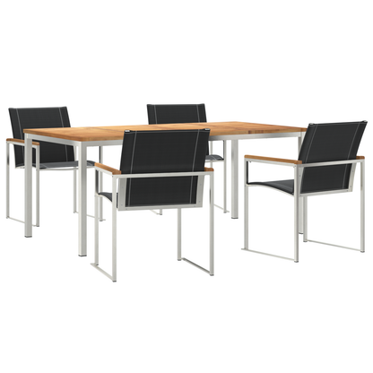 5-delt Hage spisesett Solid Akasietre