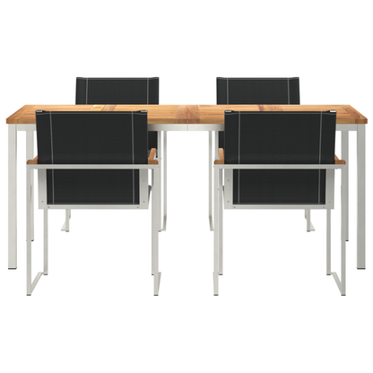 5-delt Hage spisesett Solid Akasietre