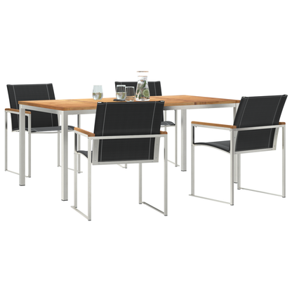 5-delt Hage spisesett Solid Akasietre