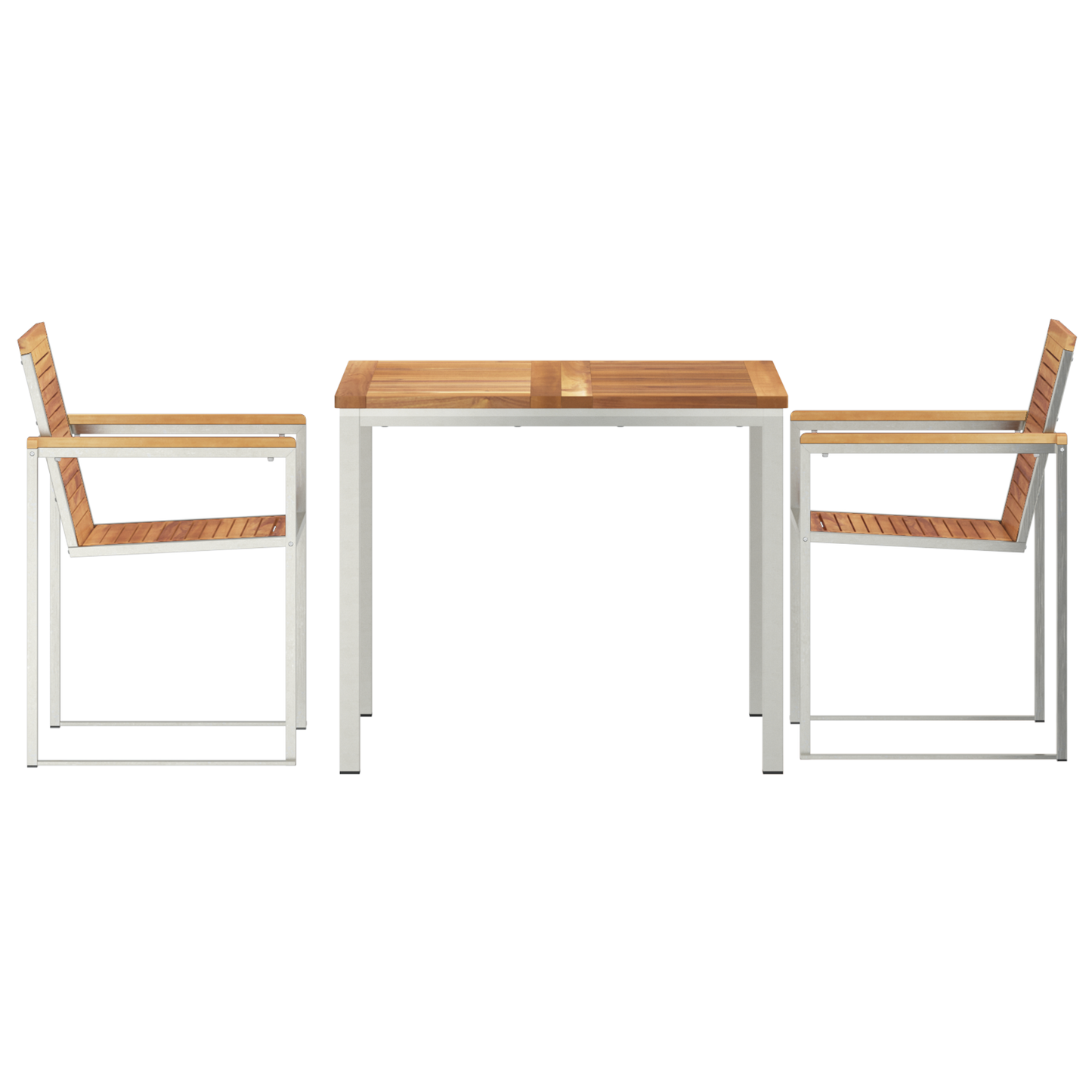 3 Delt Hage Spisestue Set Solid Tre Teak