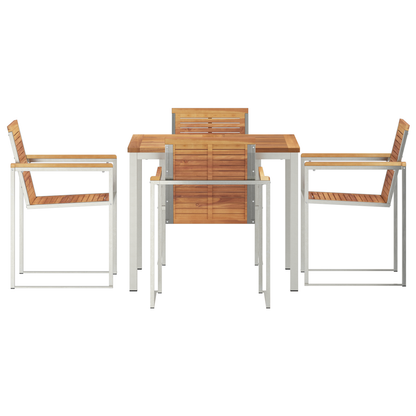 5 Delt Hage Spise Sett Solid Teak