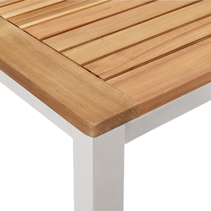3-delt hage spisebord sett i solid teak