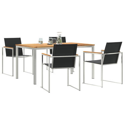 5 deler Hagedining sett Solid Tre Teak