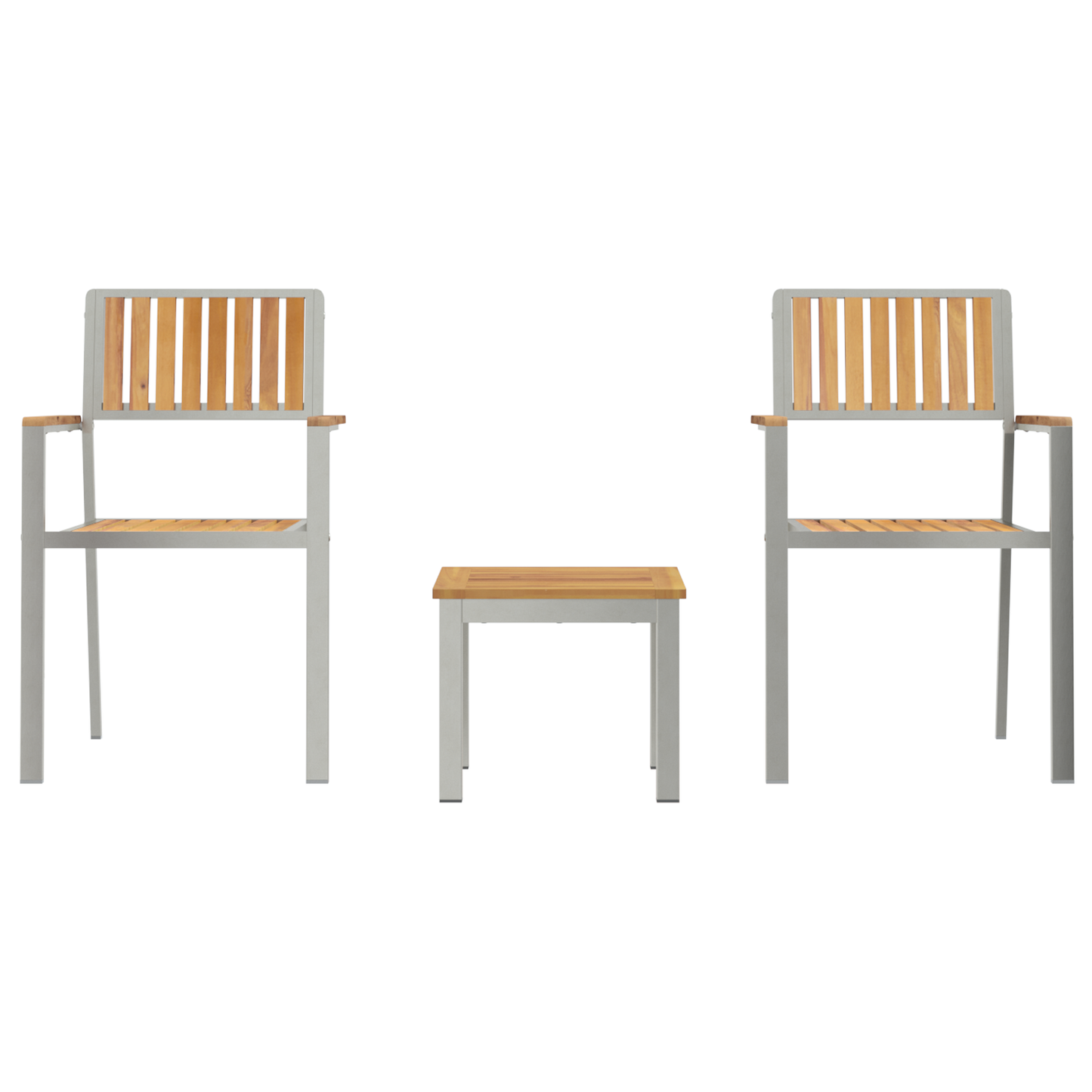 3 deler Hagemøbel sett Solid Tre Teak