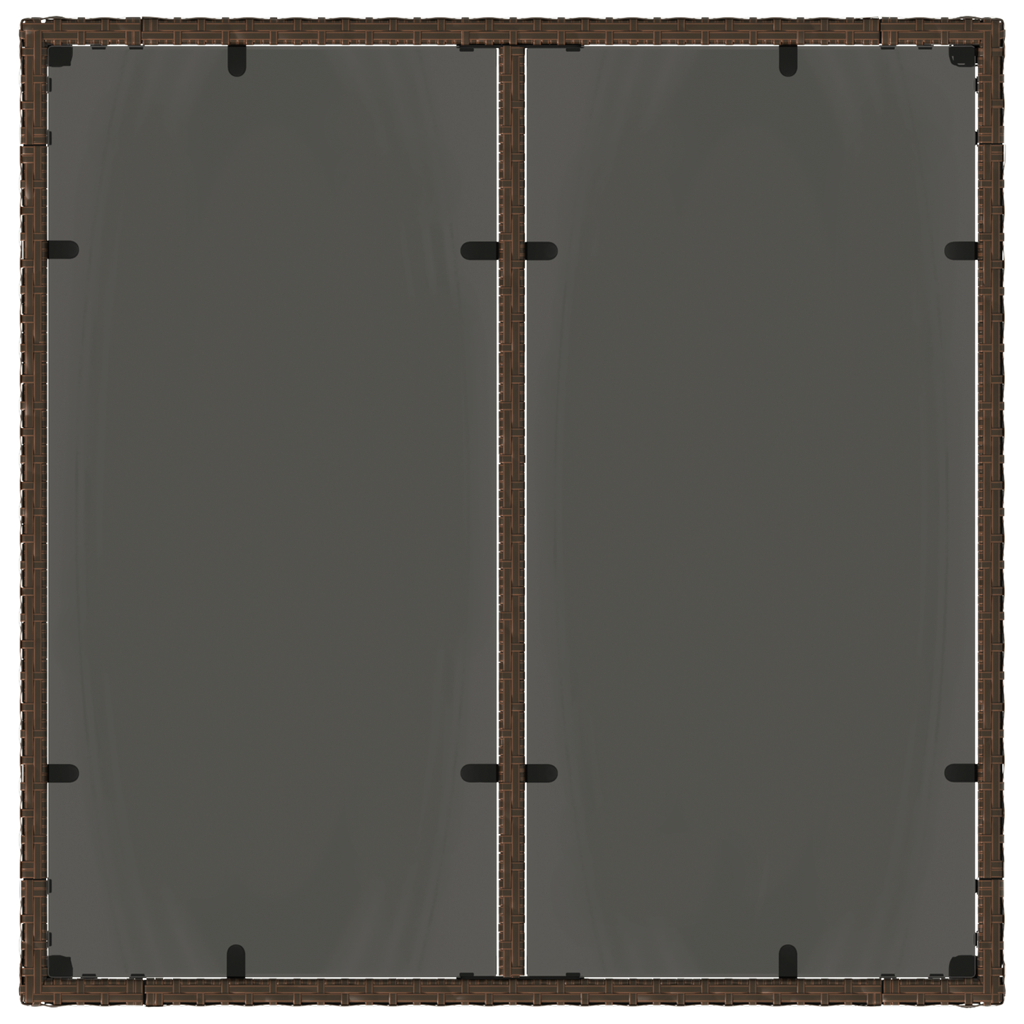 3-delt hagemøbelsett med puter Brun Poly Rattan