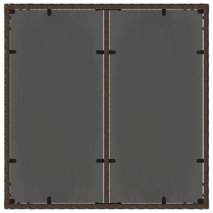 3-delt hagemøbelsett med puter Brun Poly Rattan