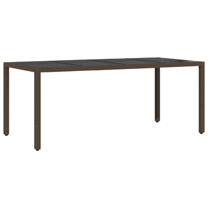 9-delt hagemøbelsett Brun Poly Rattan