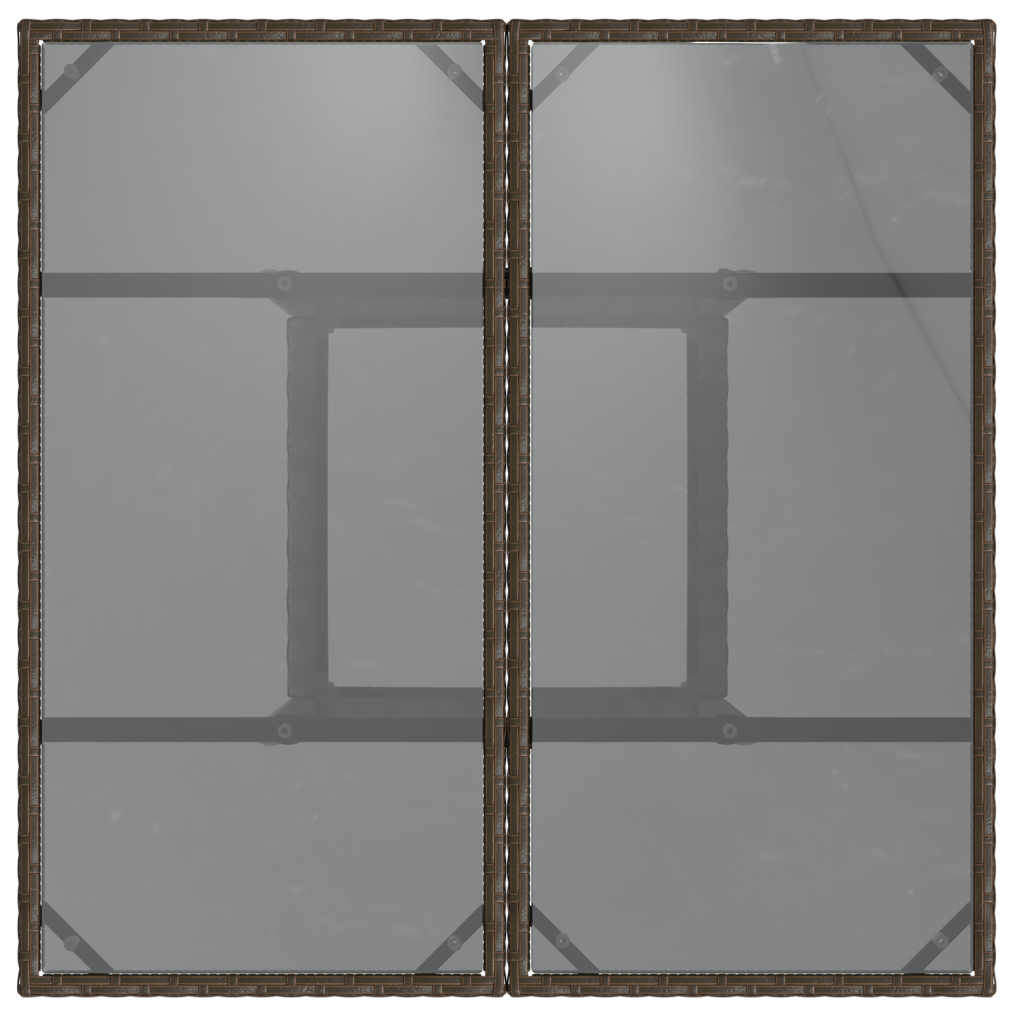 5-delt hage spisebord sett Brun poly rotting