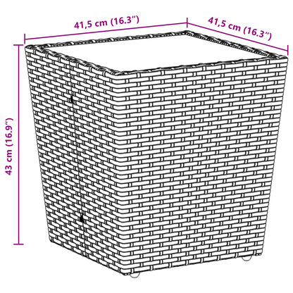 3-delers hagebistrosett med puter brun polyrotting