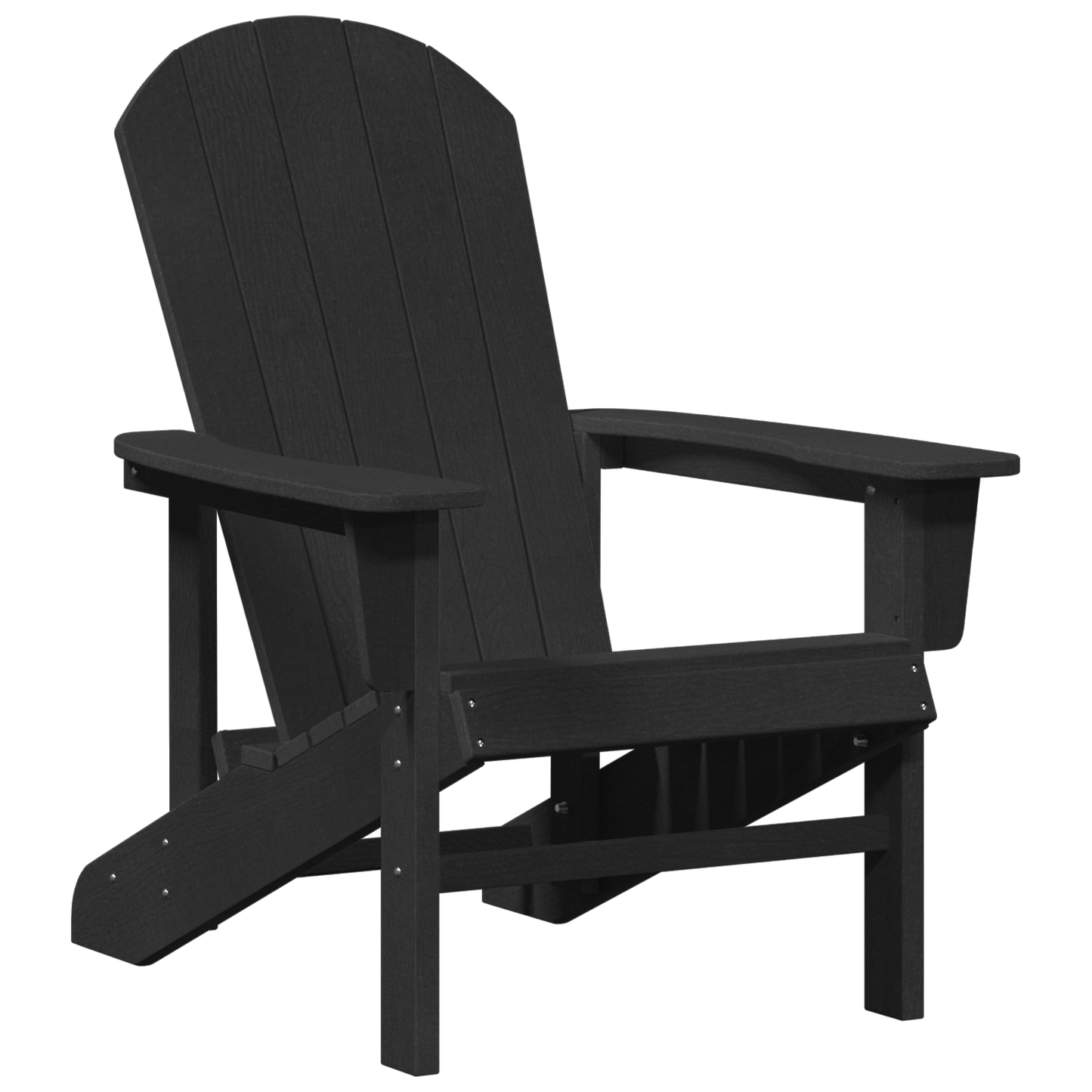 2 stk Adirondack Stoler Svart 74x82x90 cm HDPE