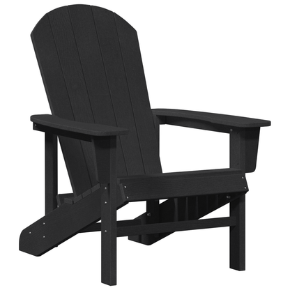 2 stk Adirondack Stoler Svart 74x82x90 cm HDPE