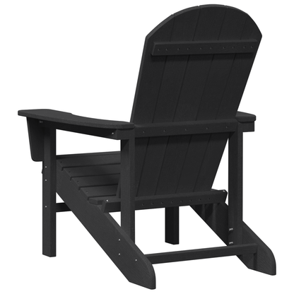2 stk Adirondack Stoler Svart 74x82x90 cm HDPE