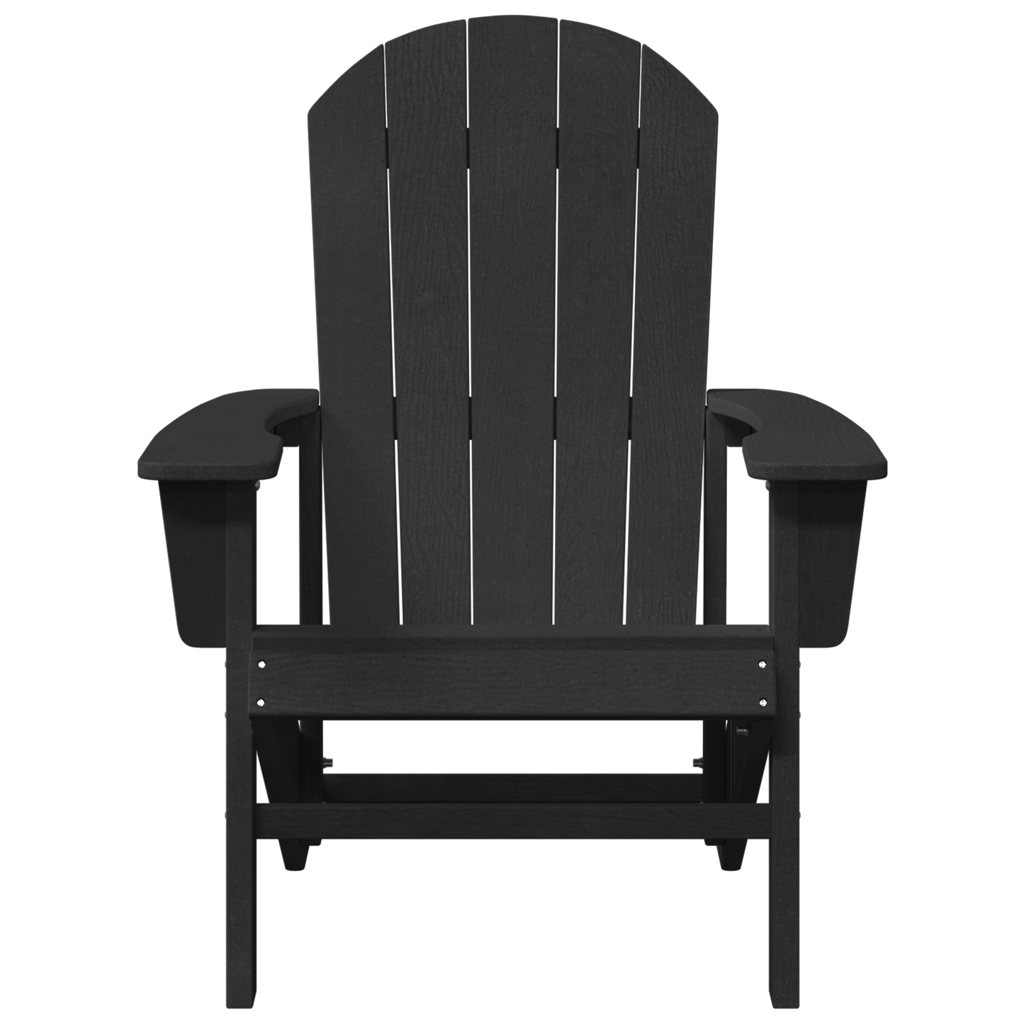 2 stk Adirondack Stoler Svart 74x82x90 cm HDPE