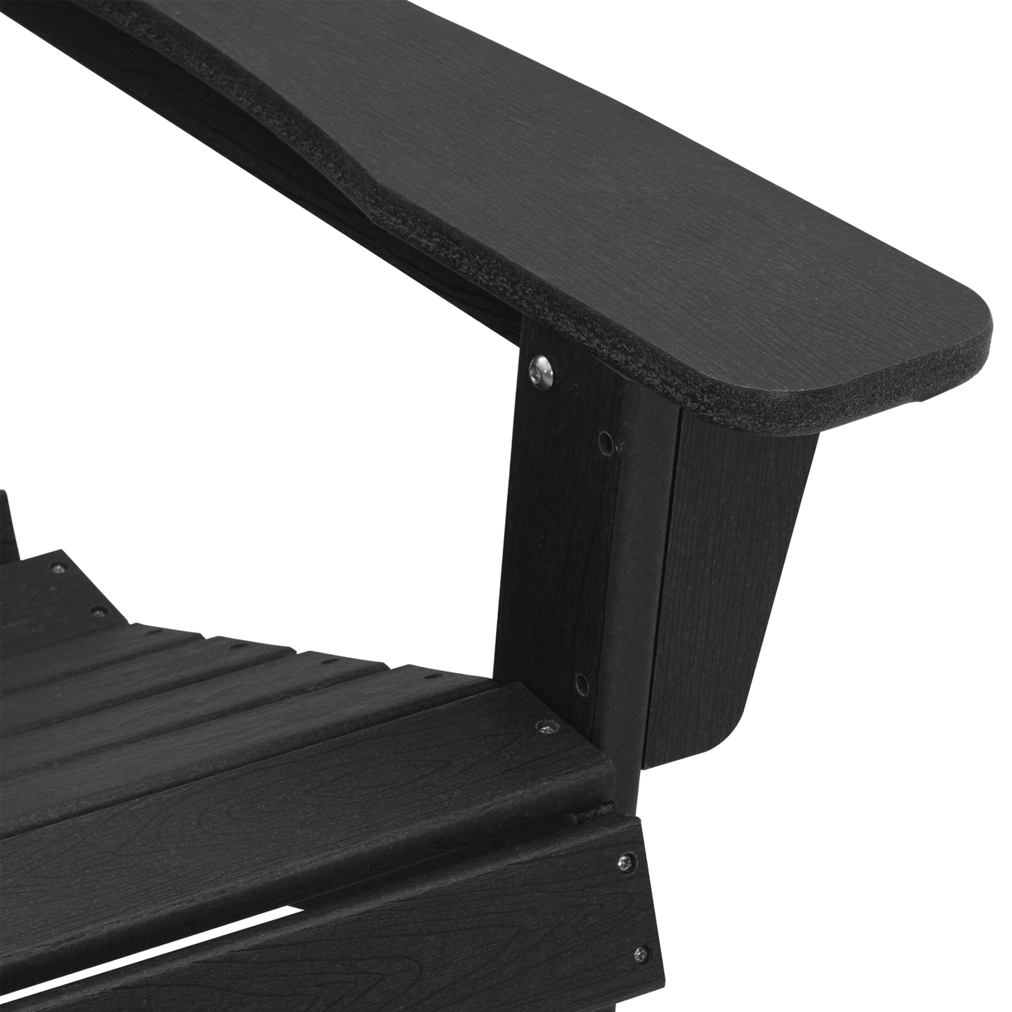 3-delt hage lounge-sett svart HDPE