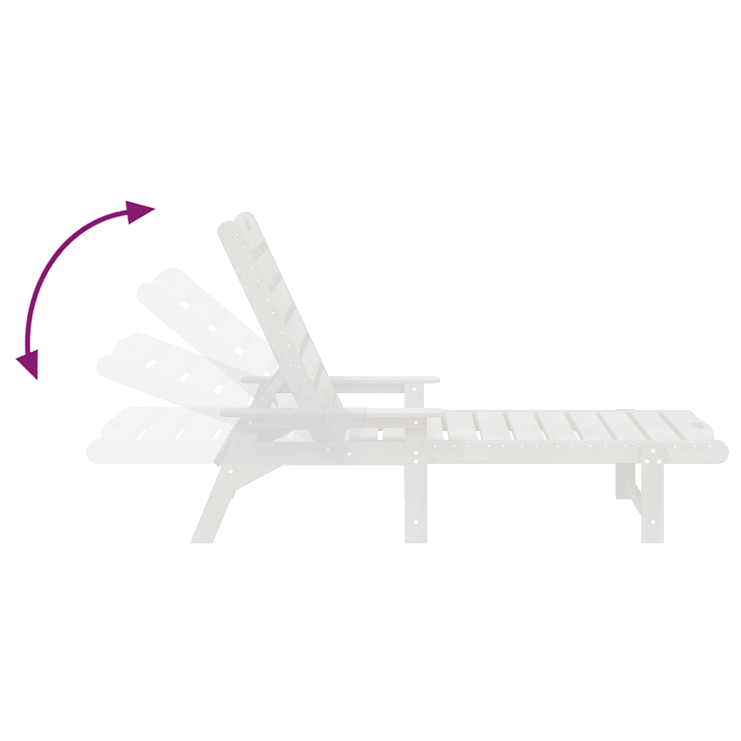 3 Delt Hage Loungesett Hvit HDPE