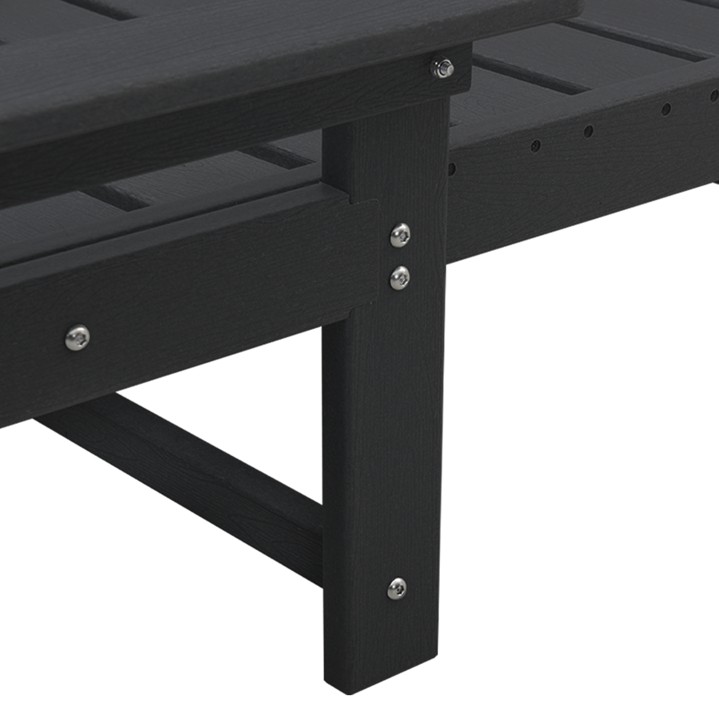 3 Delt Hage Lounge Sett - Svart HDPE