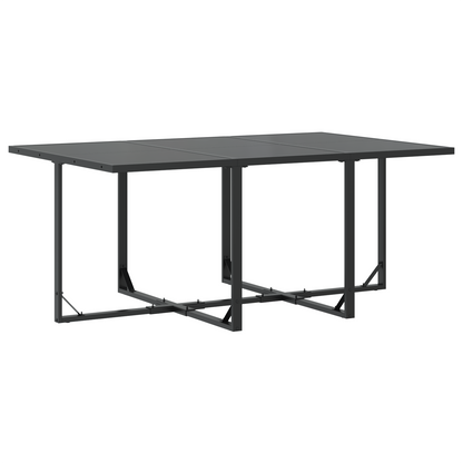 13-delt hage spisegruppe med puter i stål og tekstilene