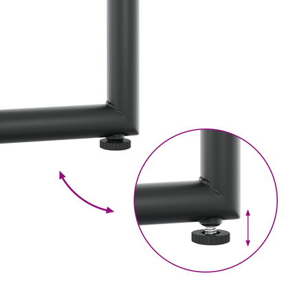 22 Delers Hage Spisebord Sett med Puter Stål og Textilene