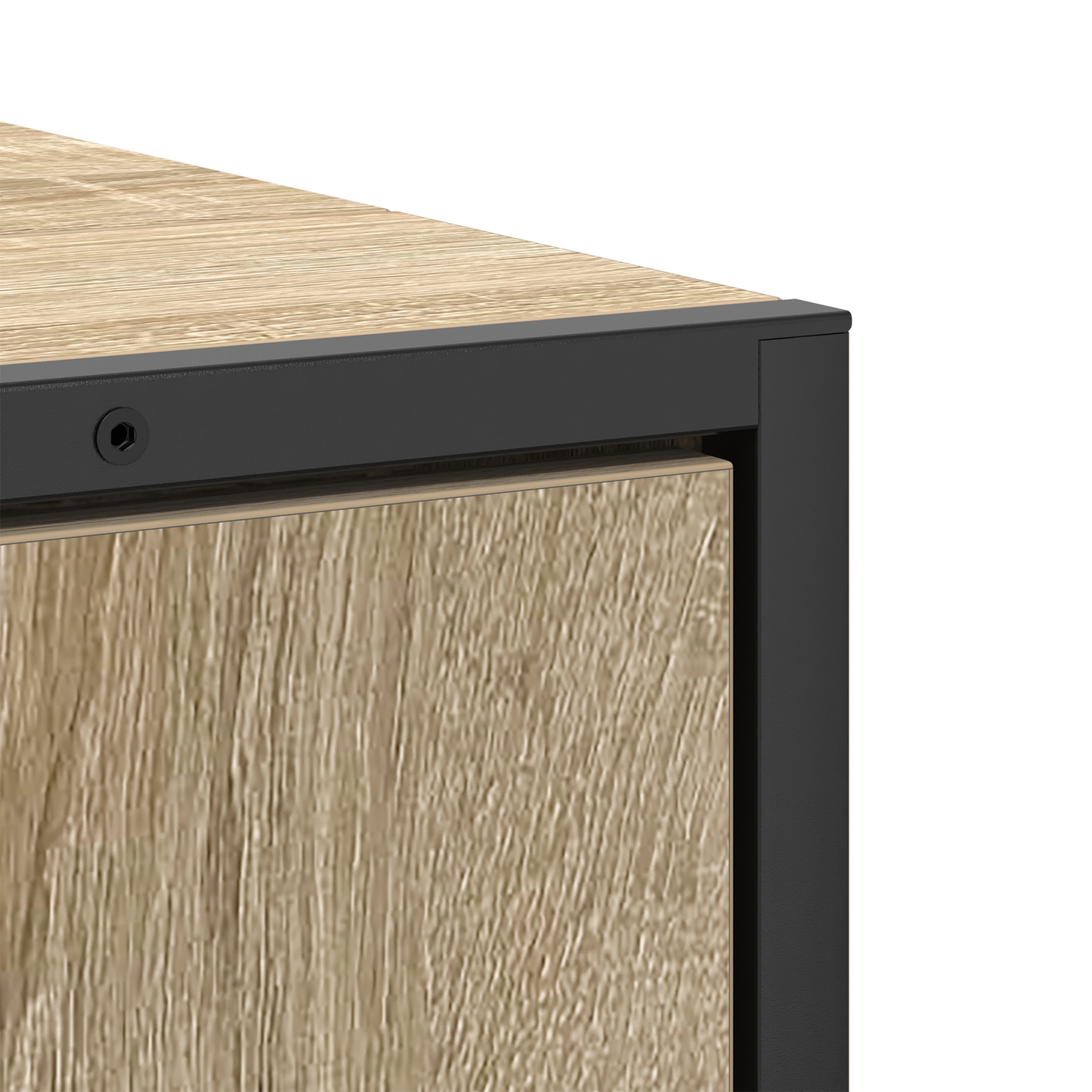 3-delt baderomsmøbelsett i Sonoma eik konstruert tre