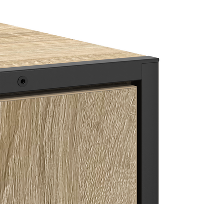 3-delt baderomsmøbelsett i Sonoma eik konstruert tre