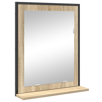 3-delt baderomsmøbelsett i Sonoma Eik, konstruert tre