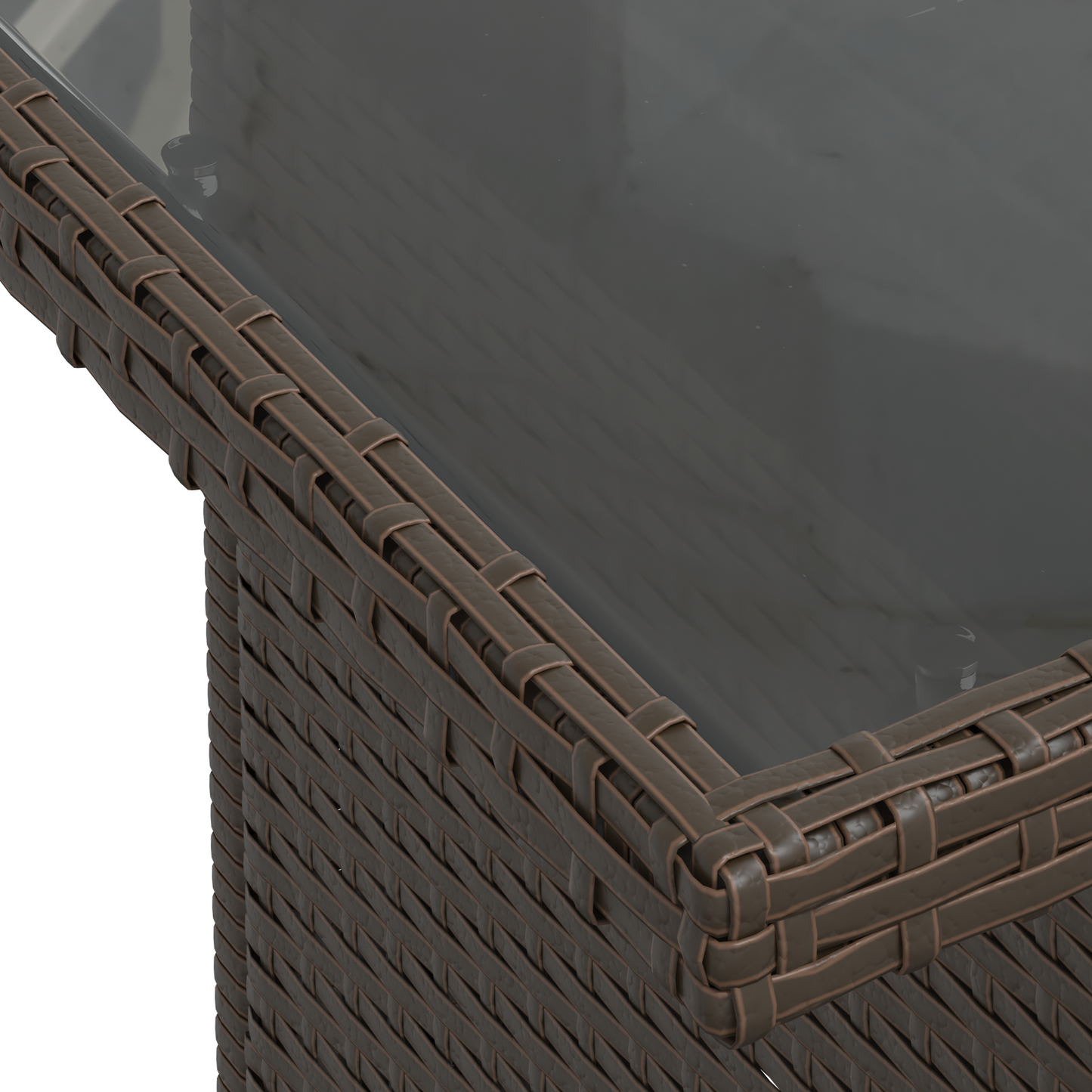 6-delt Hagesofa Set med puter Brun Poly Rattan