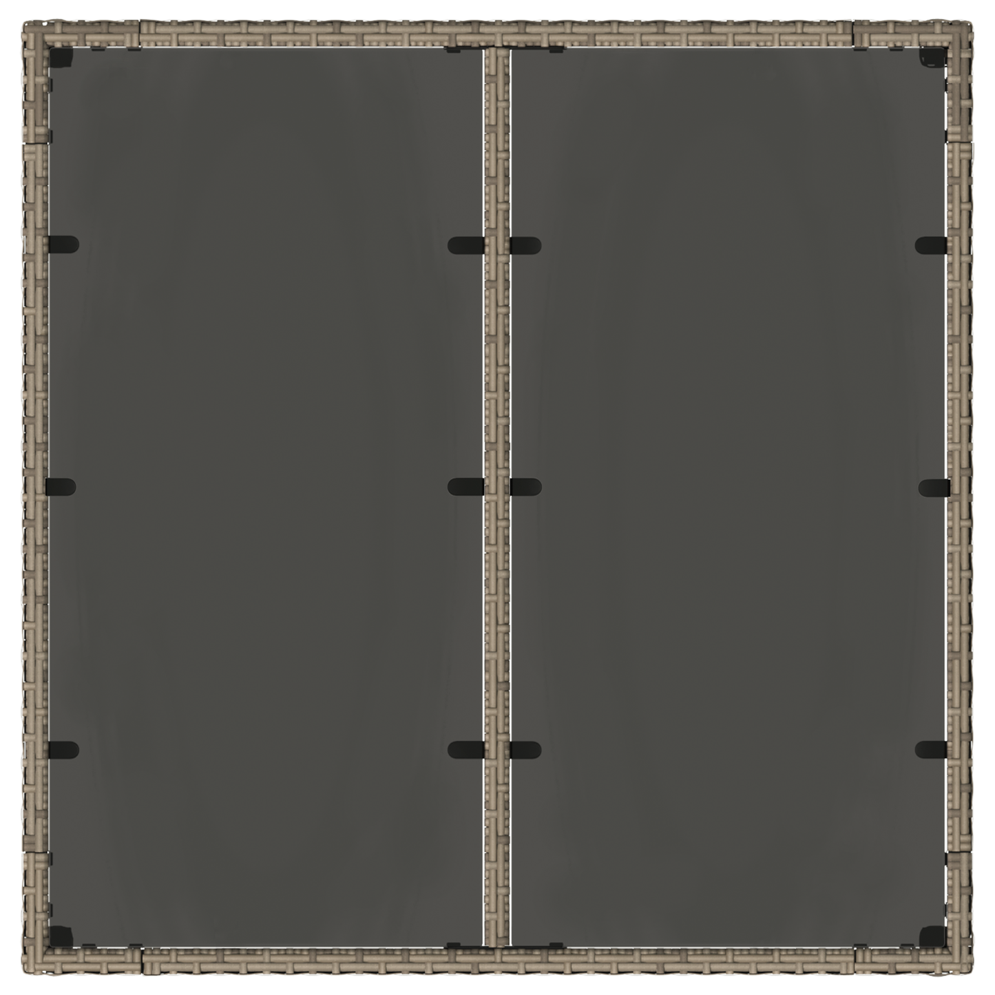 5-delt hagemøbelsett Grå Polyrotting
