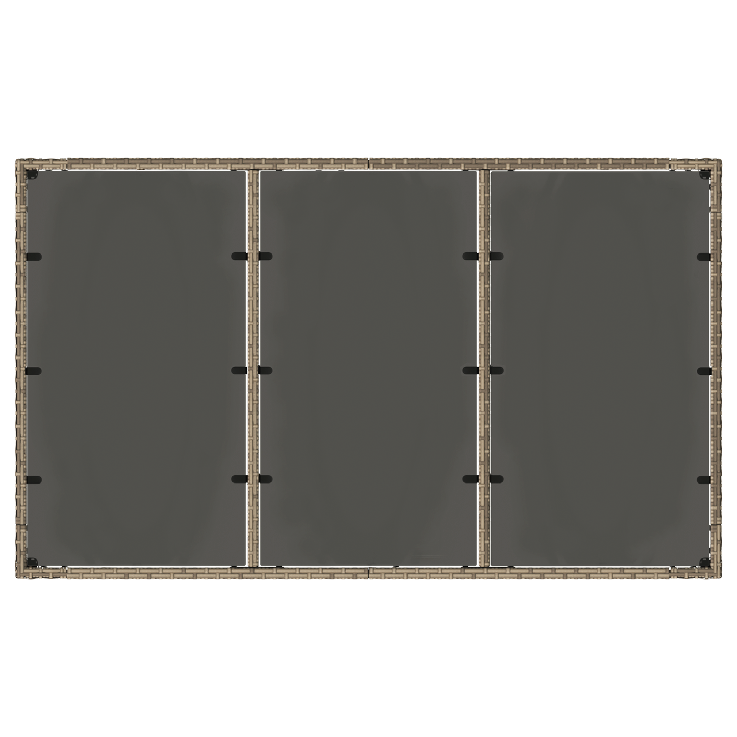 7-delt hagemøbelsett Grå Poly Rotting