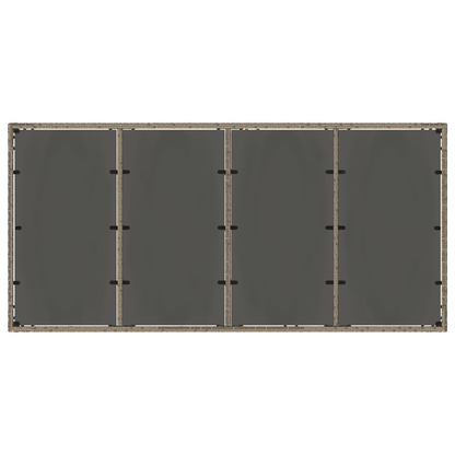 9-delers hage spisesett Grå Polyrotting