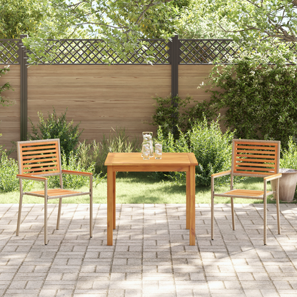 3-delt hagemiddagssett Beige Poly Rattan Akacia