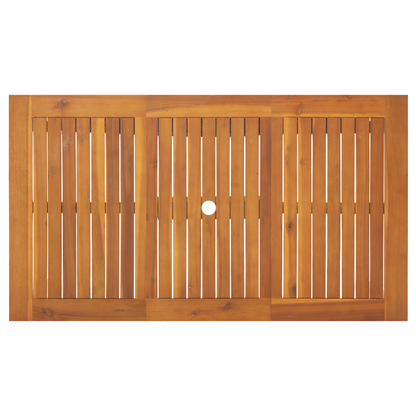 5 Delers Hage Spisebord Sett Beige Poly Rattan Akasie