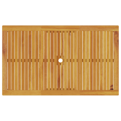 3-delt hagemøbelsett i solid akasietre som kan felles sammen