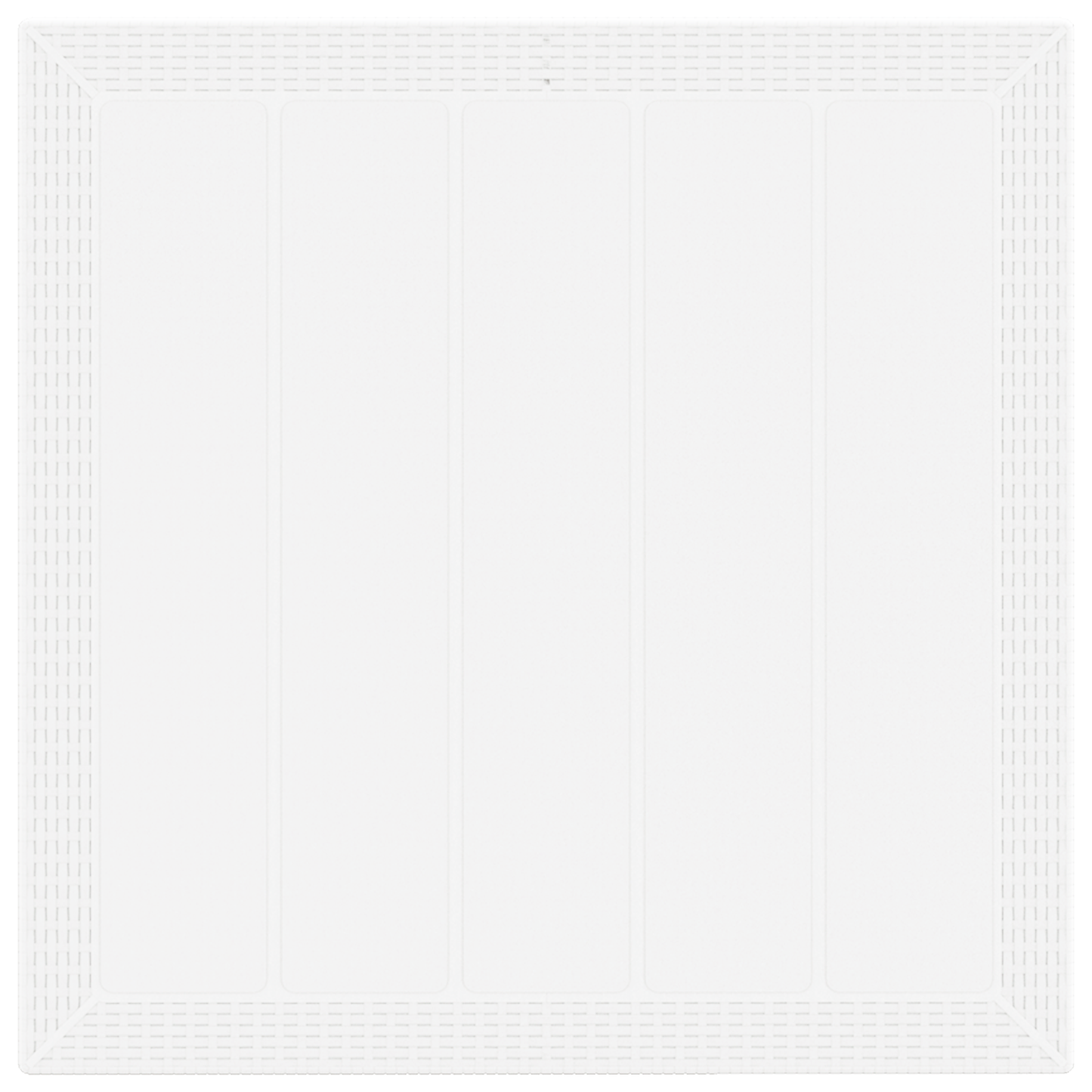 5 Delers Hage Spisesett med Puter Hvit Polyrotting